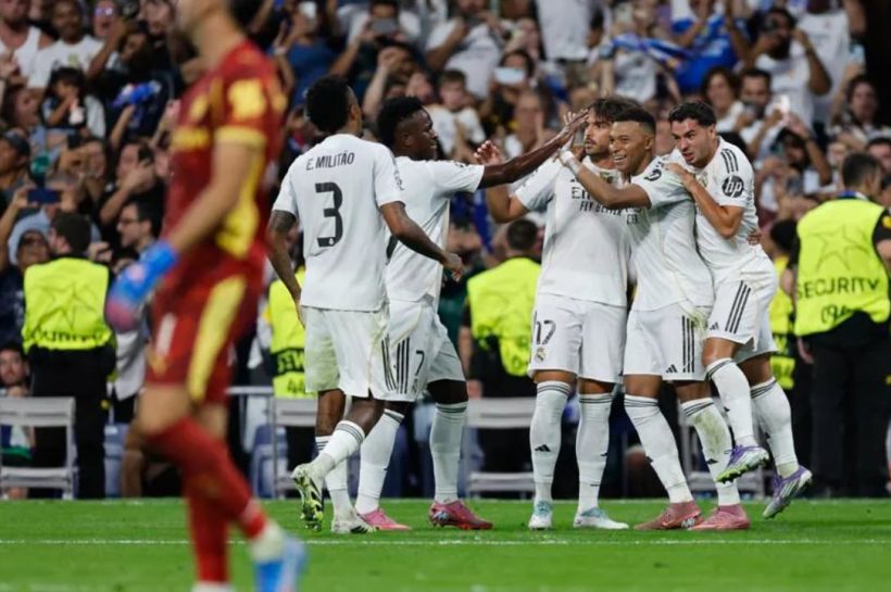 Champions/ Reali fiton me 10 lojtarë, dy penalltitë e Mbappes “shpëtojnë” madrilenët në ndeshjen e parë, barazim spektakolar me 8 gola në Torino