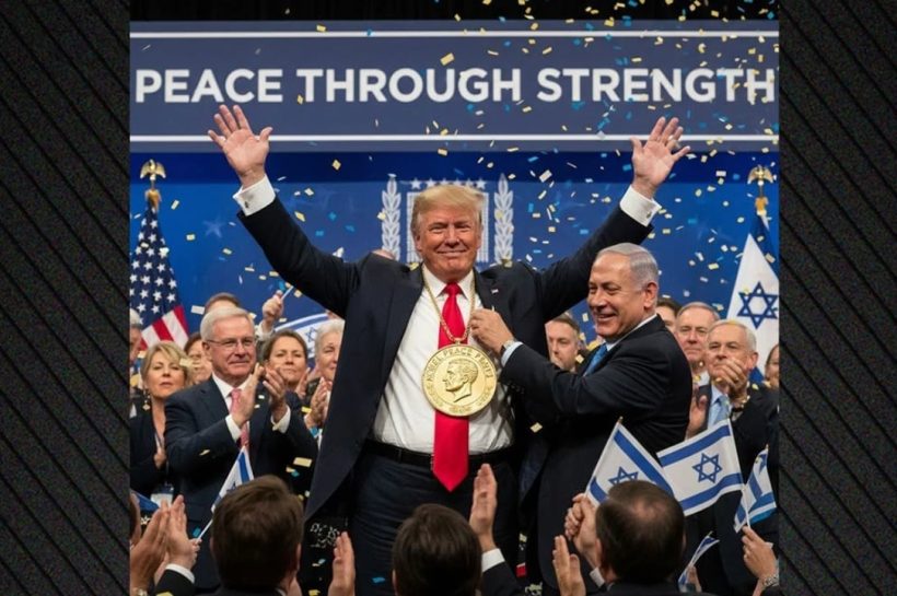E meriton”, kryeministri izraelit kërkon t’i jepet Donald Trump çmimi Nobel për Paqen, publikon foto të gjeneruar me AI